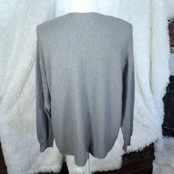 ELLA MOSS GRAY V-NECK SWEATER SZ.XL EUC - Picture 4 of 7